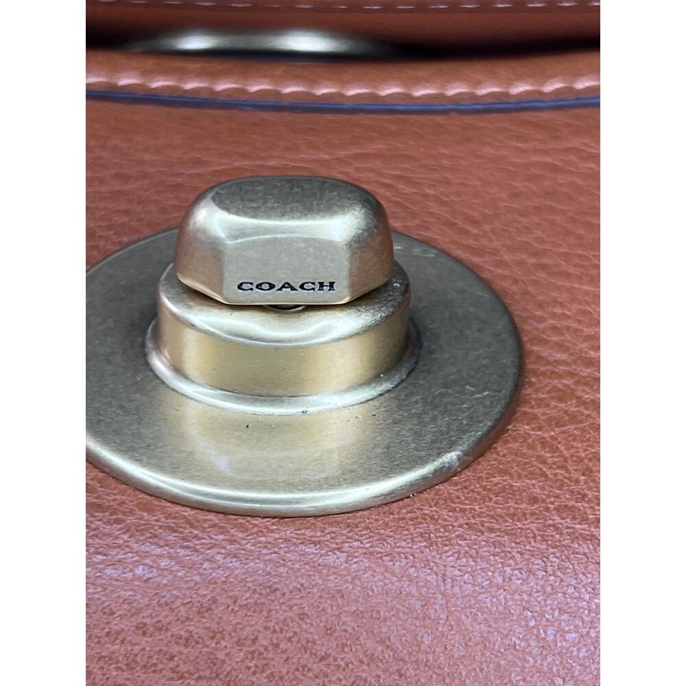 Coach Turnlock Haversack Bag - Amber Brown - Picture 8 of 15